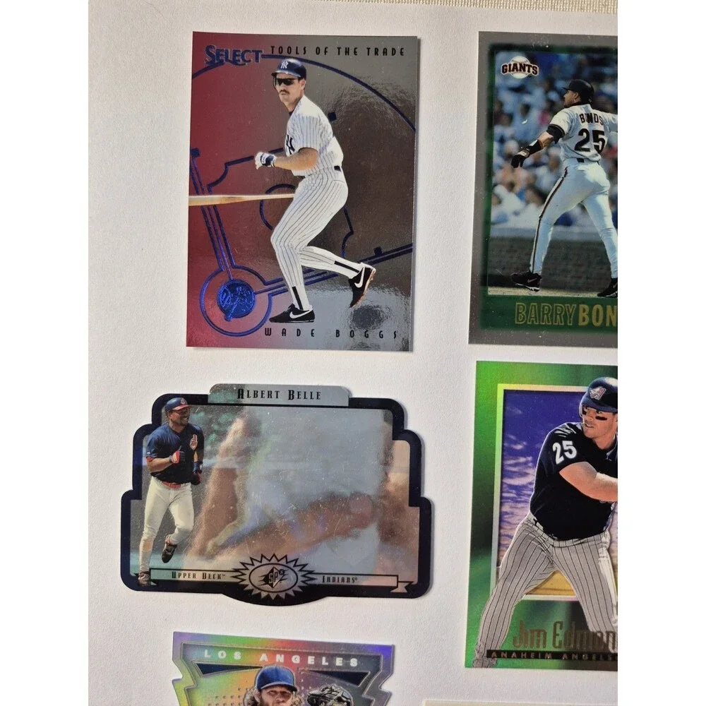 MLB Baseball Card Lot Barry Bonds Topps Chrome Clayton Kershaw Prizm Chipper...